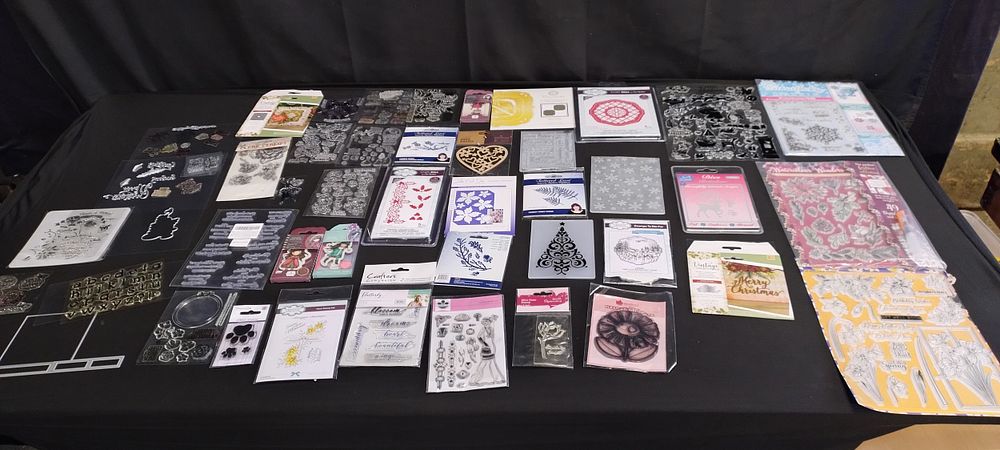 Lot 396: Collection of Various crafting stamps. Clear and metal