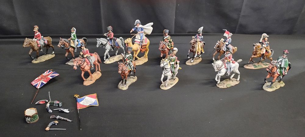 Lot 409: Collection of 12 Delprado model figures. French Chevau,lancers....