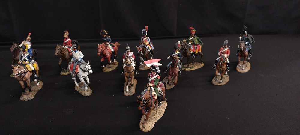 Lot 410: Collection of 12 Delprado model figures. Trompette,5e hussars,...