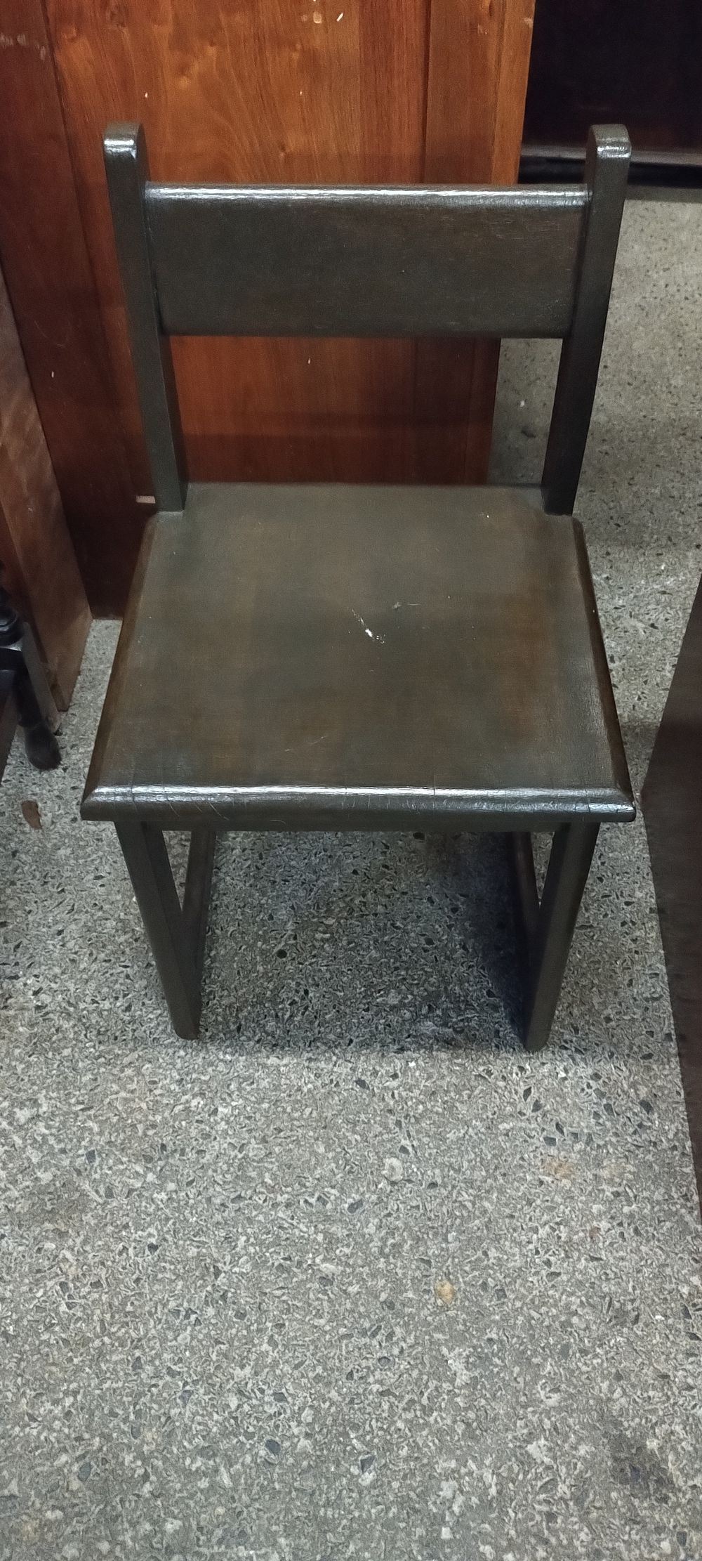 Lot 426: Vintage children's wooden chair. Measures approx H 60.5...