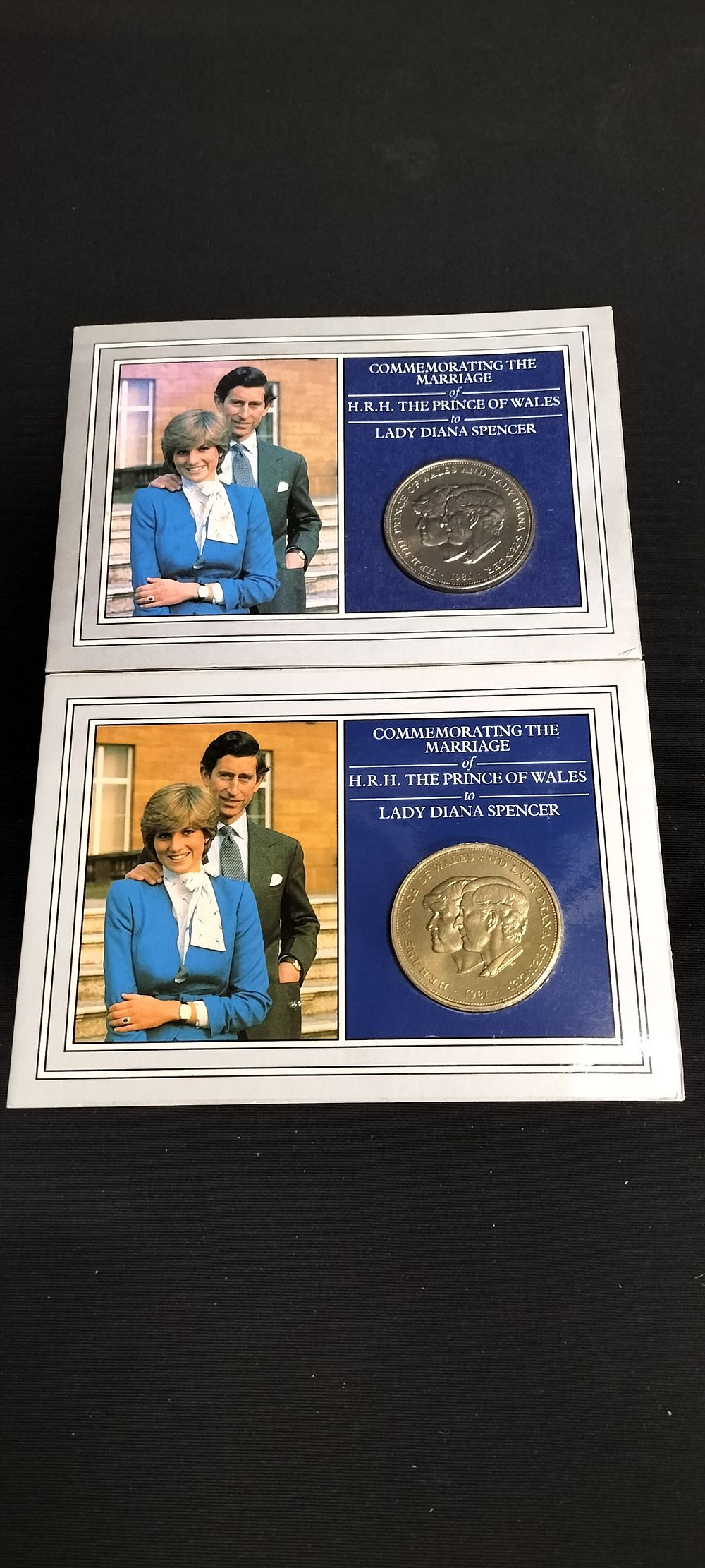 Lot 158: Two Commemorative Crown coins. Celebrating the marriage of...