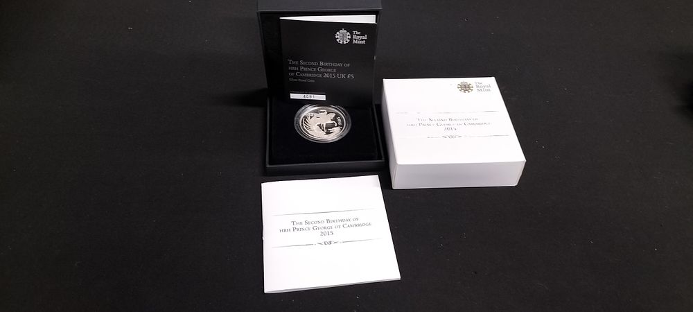Lot 161: Royal mint.The Second Birthday Of HRH Prince George...