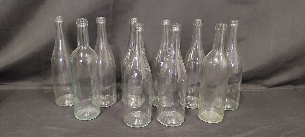 Lot 249: 10 clear bottles ideal for wine making