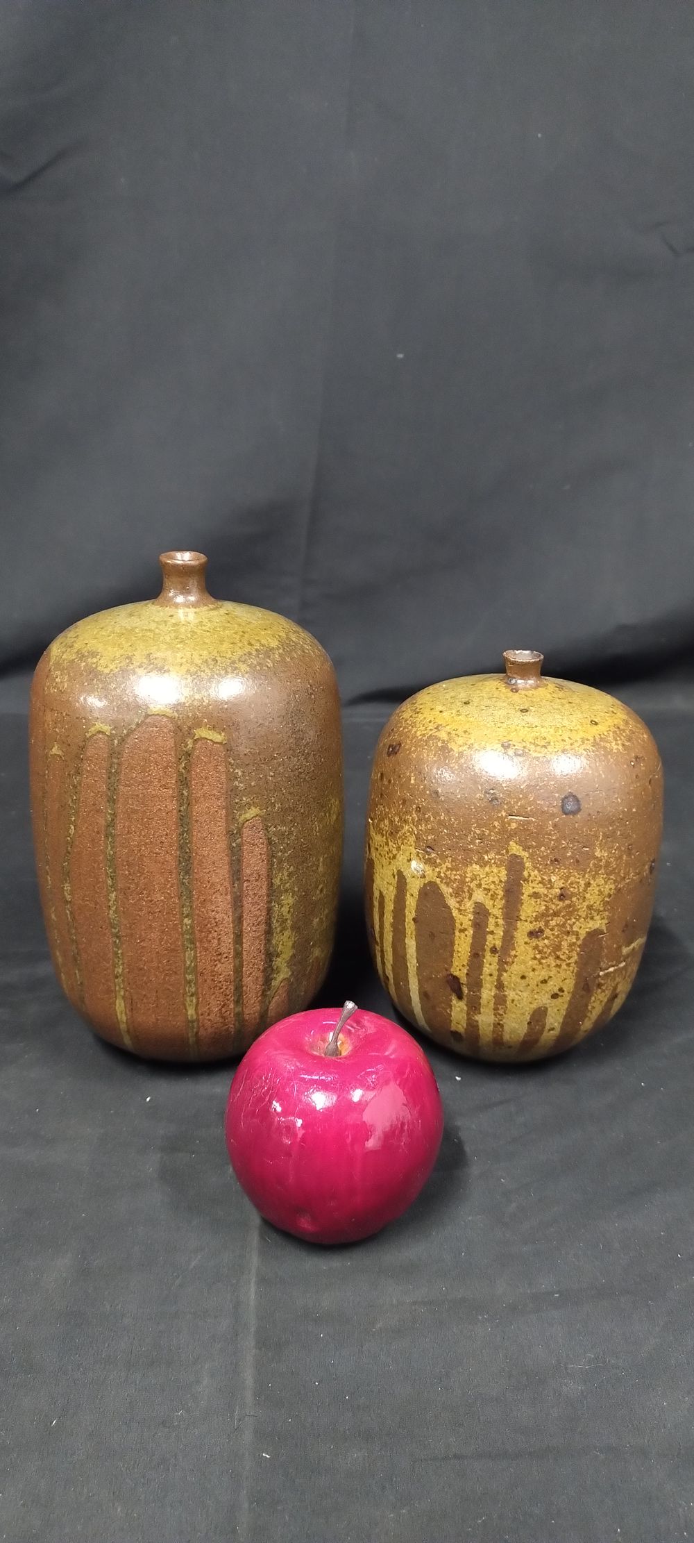 Lot 267: Two stoneware glazed vases
