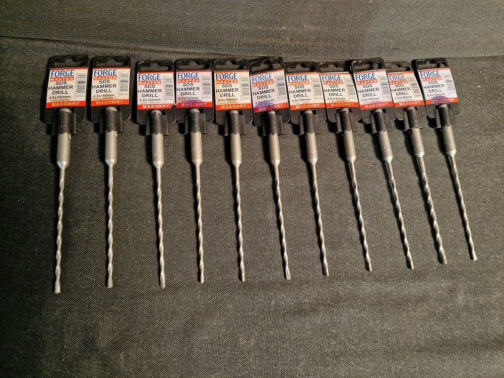 Lot 178: x11 4.0x160mm Forge Master SDS Hammer Drill Brand New