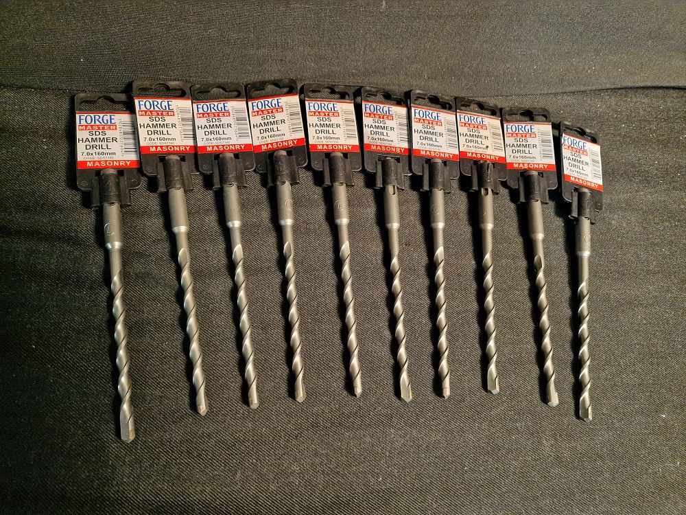 Lot 182: x10 7.0x160mm Forge Master SDS Hammer Drill Brand New