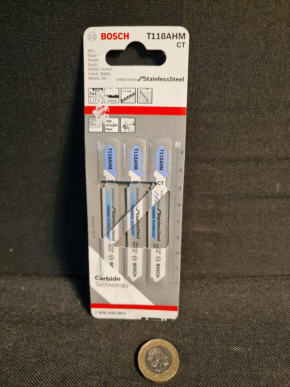Lot 193: Bosch Jigsaw Blades for Cutting Stainless Steel Pack of 3