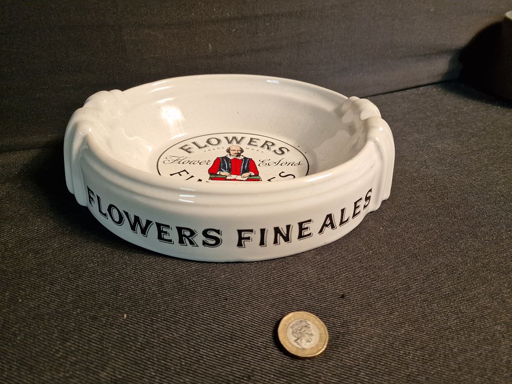 Lot 201: Castle Ceramics Flowers Fine Ales Ashtray