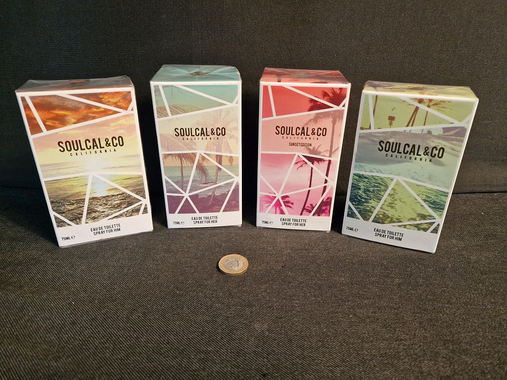 Lot 226: Soul Cal & Co California Eau De Toilette Sprays for Him & Her 75ml New Sealed