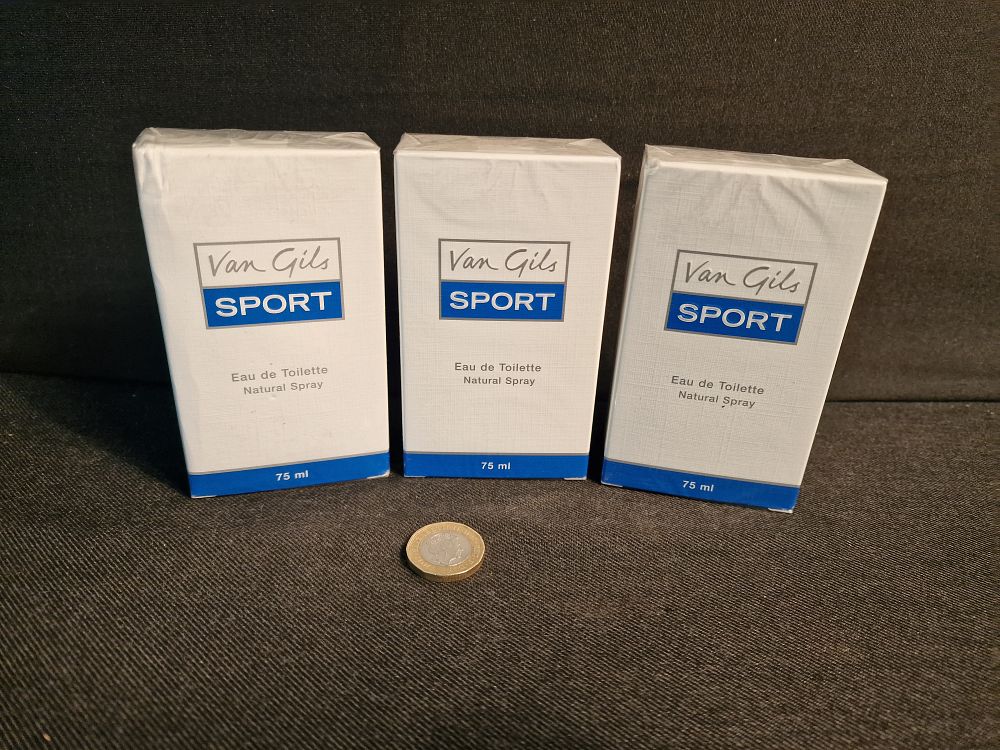 Lot 227: x3 Van Gils Sport Eau De Toilette 75ml Brand New