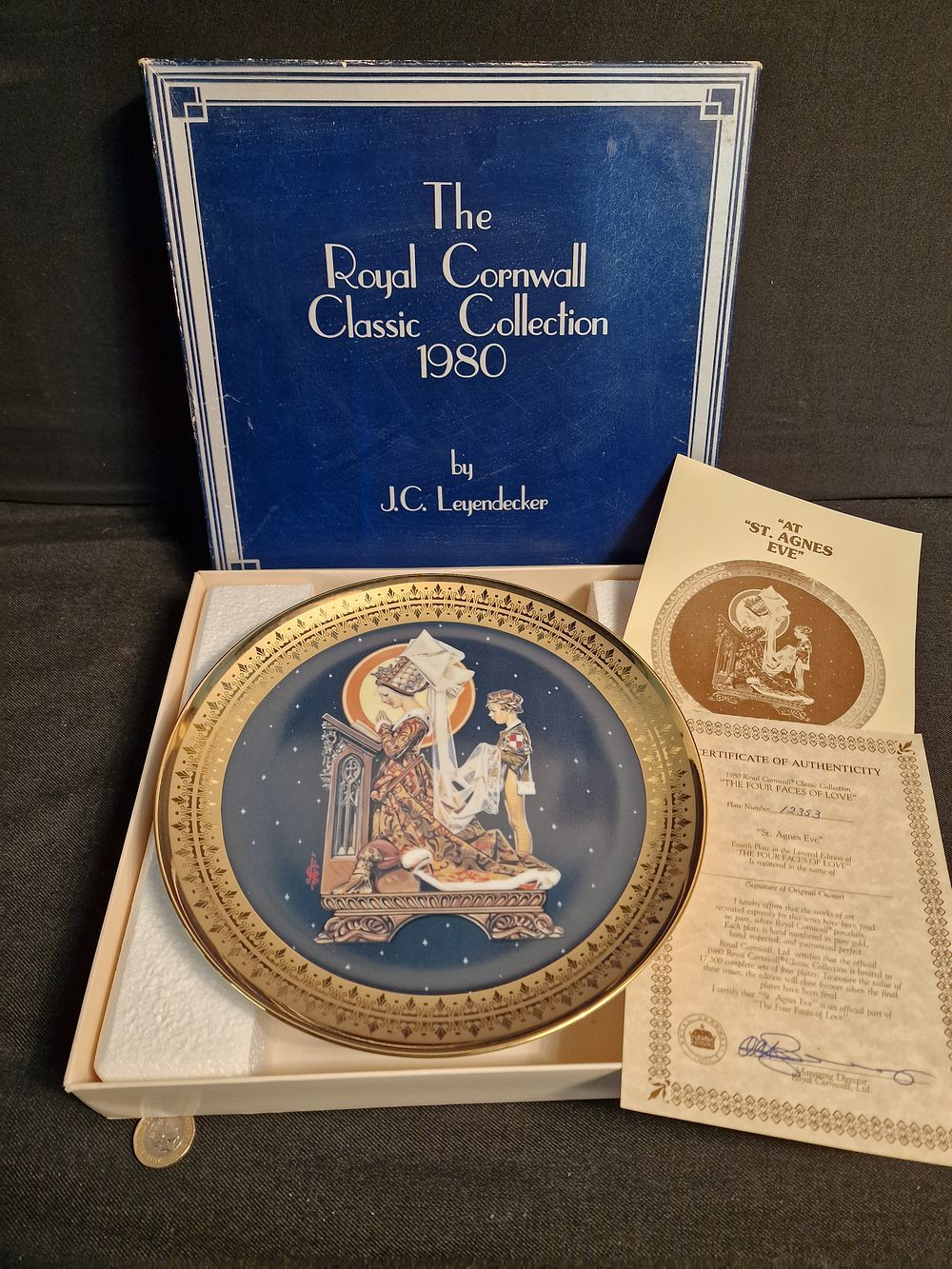 Lot 278: The Royal Cornwall Classic Collection Plate No.4 St Agnes Eve No.12353