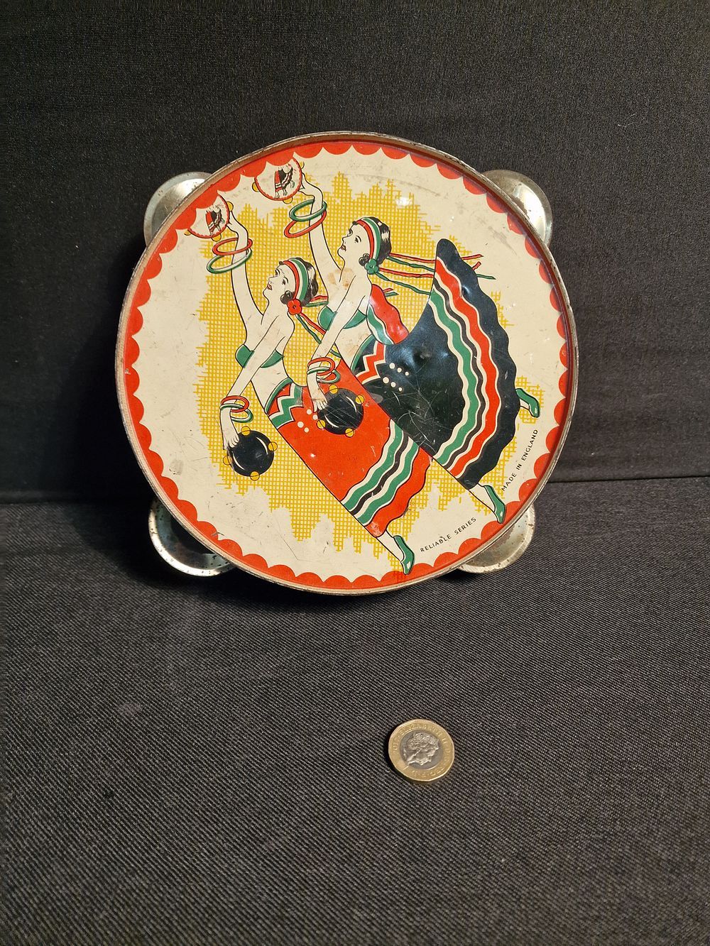 Lot 279: Vintage Toy Tamberine