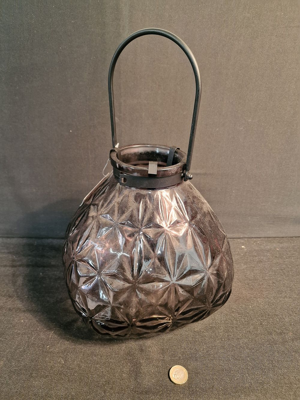 Lot 284: Large Glass Candle Lantern