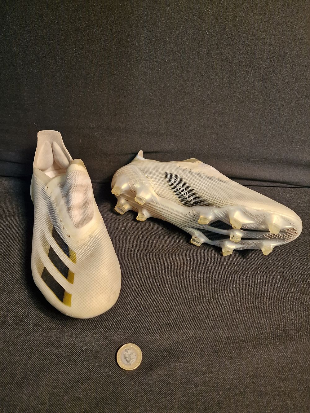 Lot 293: Adidas Fluroskin Football Boots Uk 5.5 Used