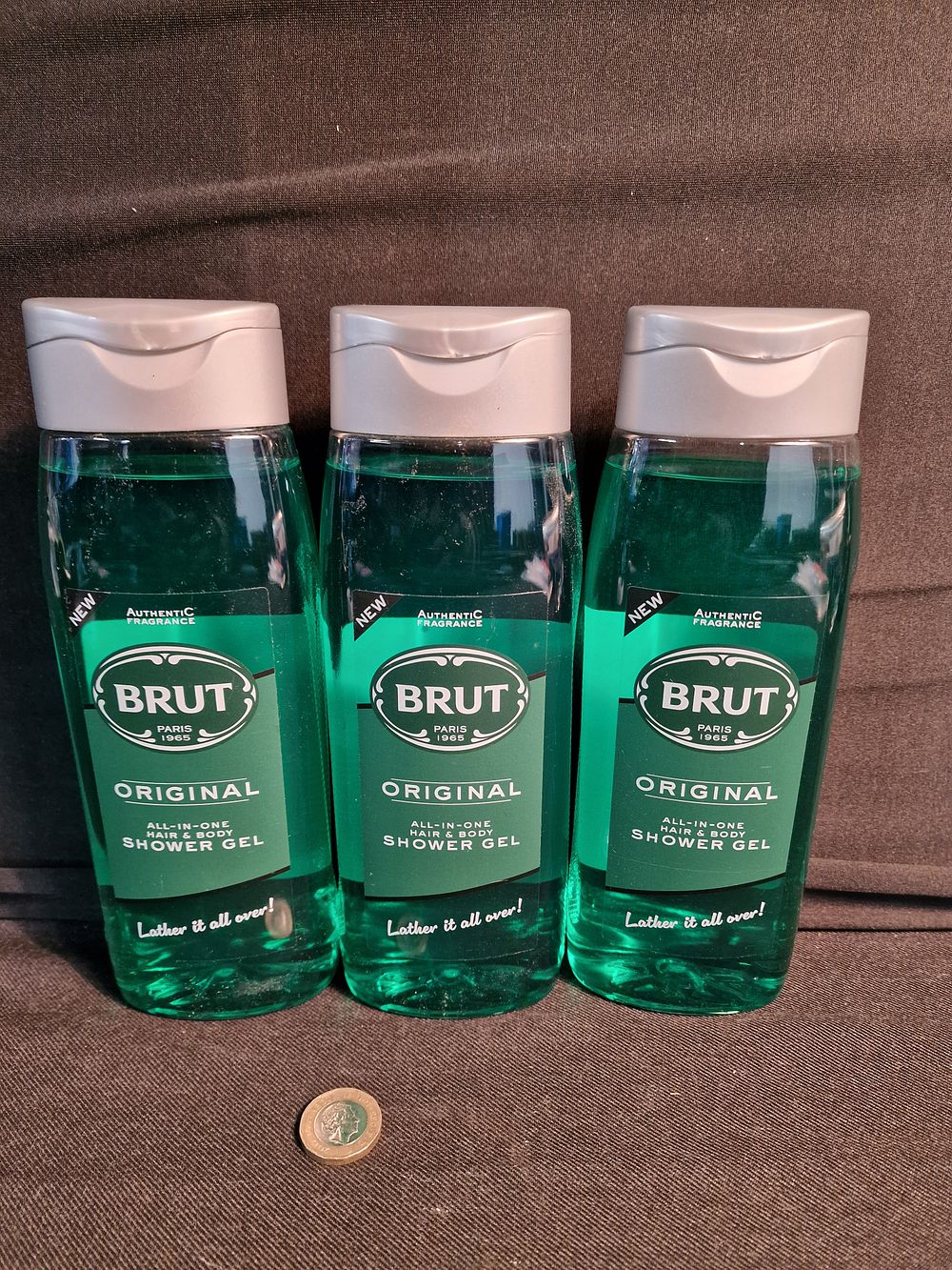 Lot 357: x3 Brut Original All in One Hair & Body Shower Gel