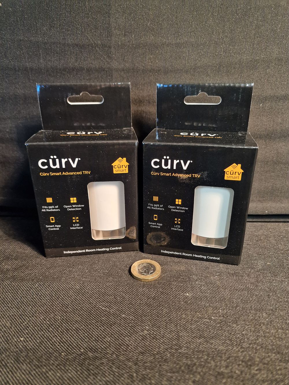 Lot 361: Pair of Curv Smart Advanced Radiator TRVs Brand New Boxed