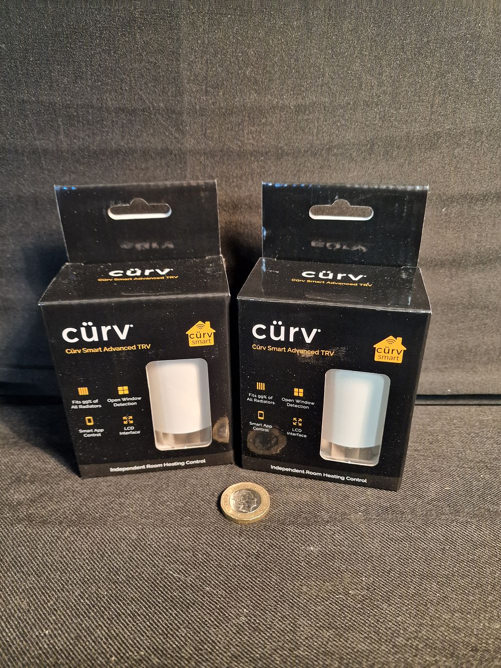 Lot 364: Pair of Curv Smart Advanced Radiator TRVs Brand New Boxed