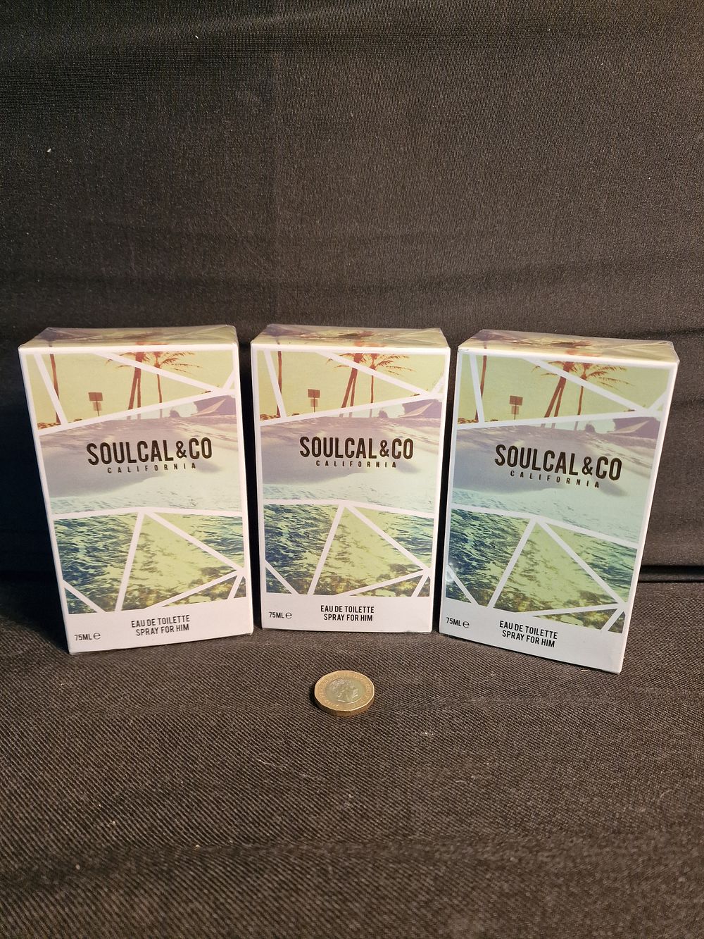 Lot 368: x3 Soul Cal & Co California Eau De Toilette Spray for Him 75ml New Sealed