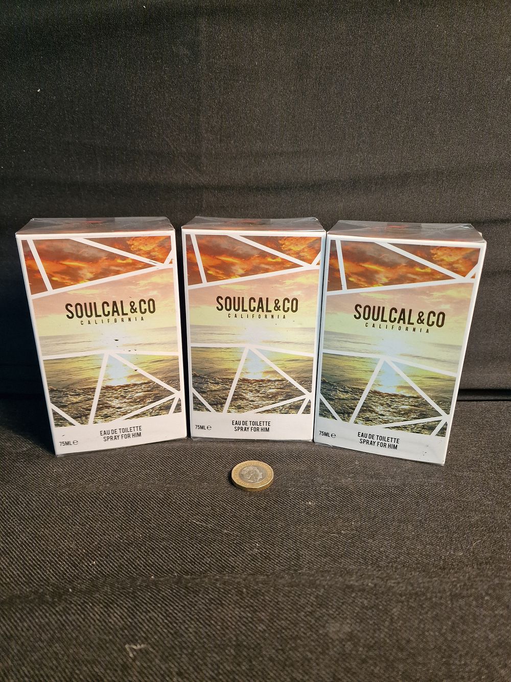 Lot 369: x3 Soul Cal & Co California Eau De Toilette Spray for Him 75ml New Sealed