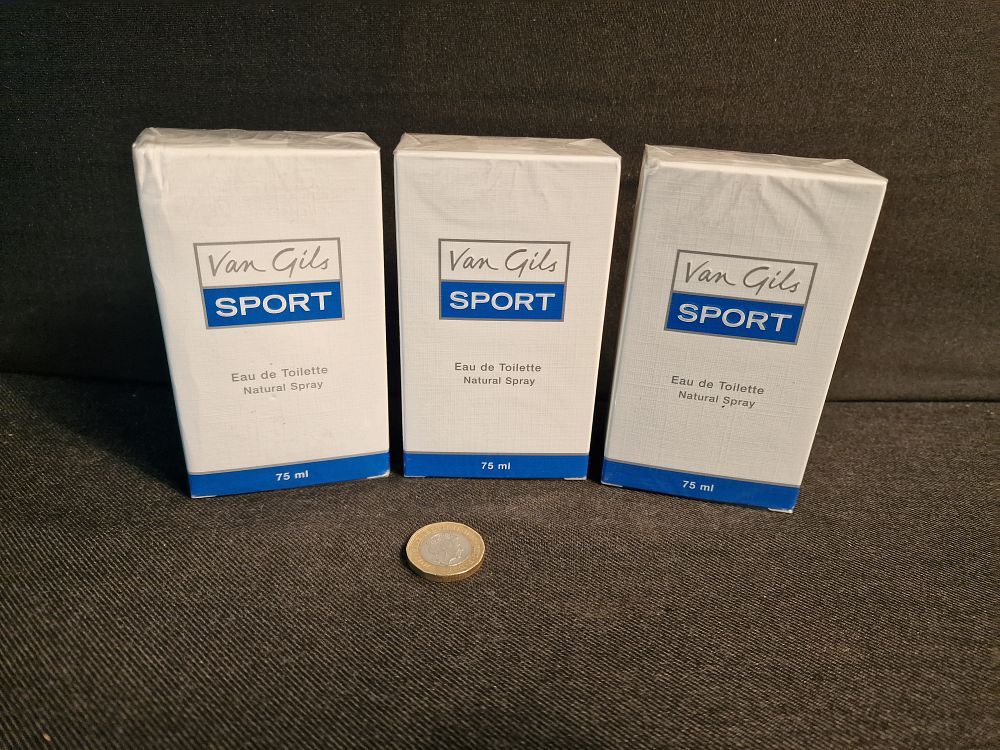 Lot 400: x3 Van Gils Sport Eau De Toilette 75ml Brand New