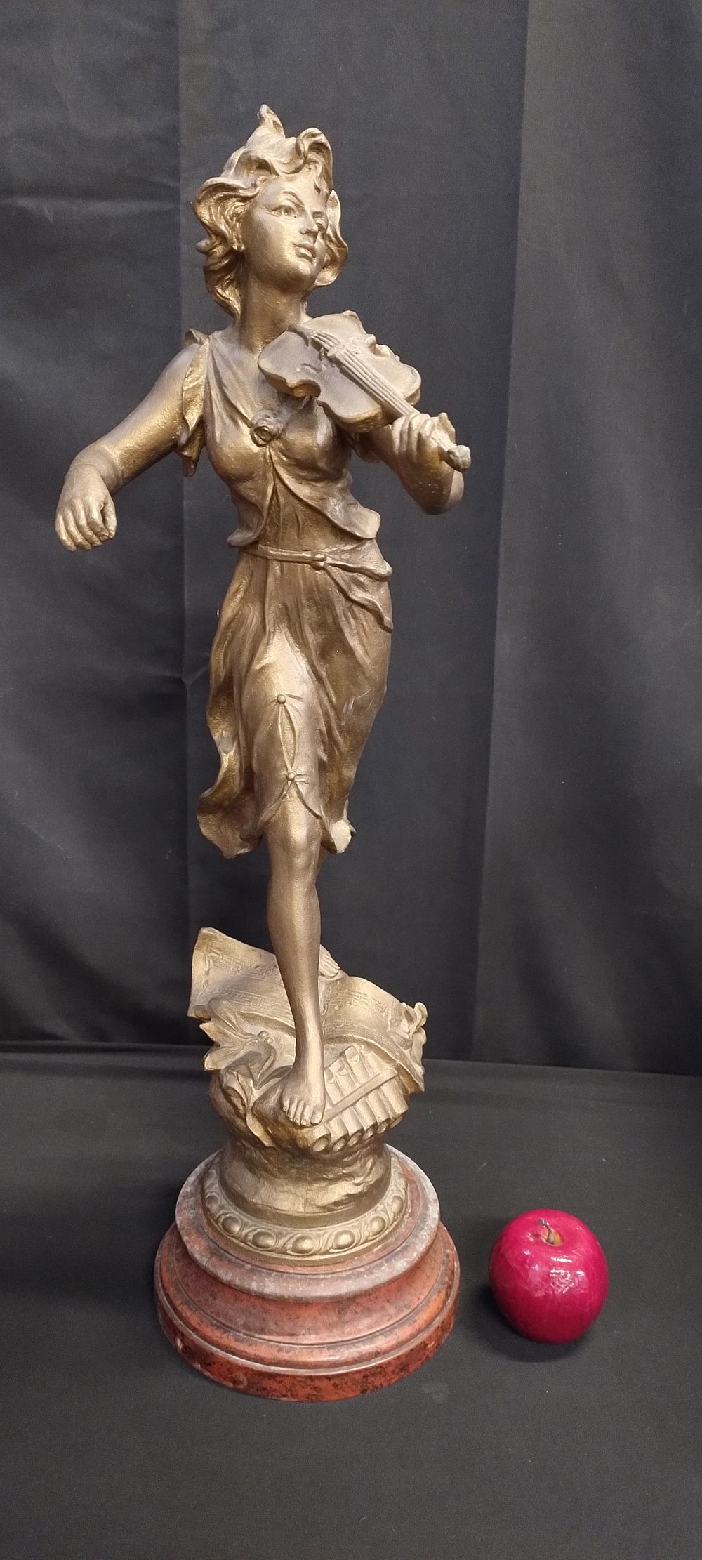 Lot 177: Sculptor Hippolyte, Francois Moreau of a lady playing...