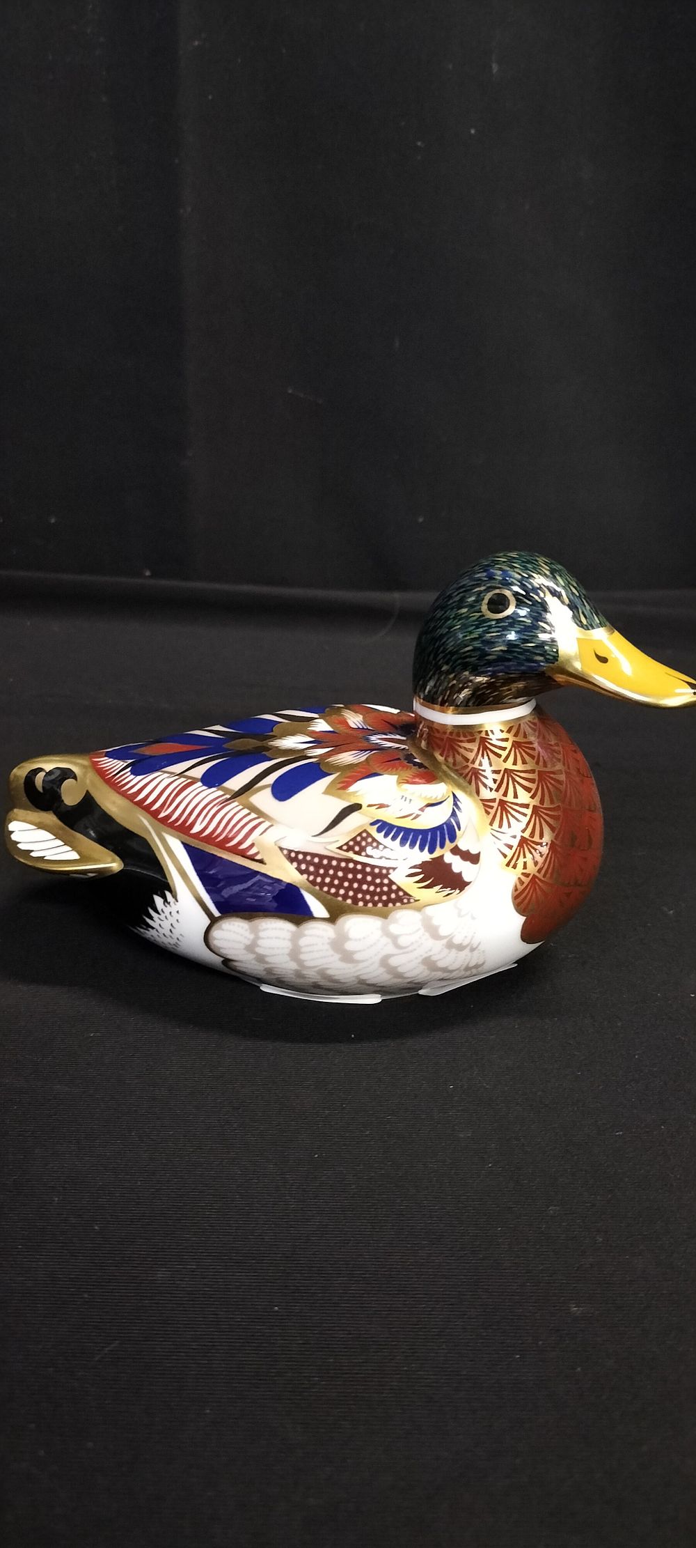 Lot 220: Royal Crown Derby Imari mallard duck with gold...