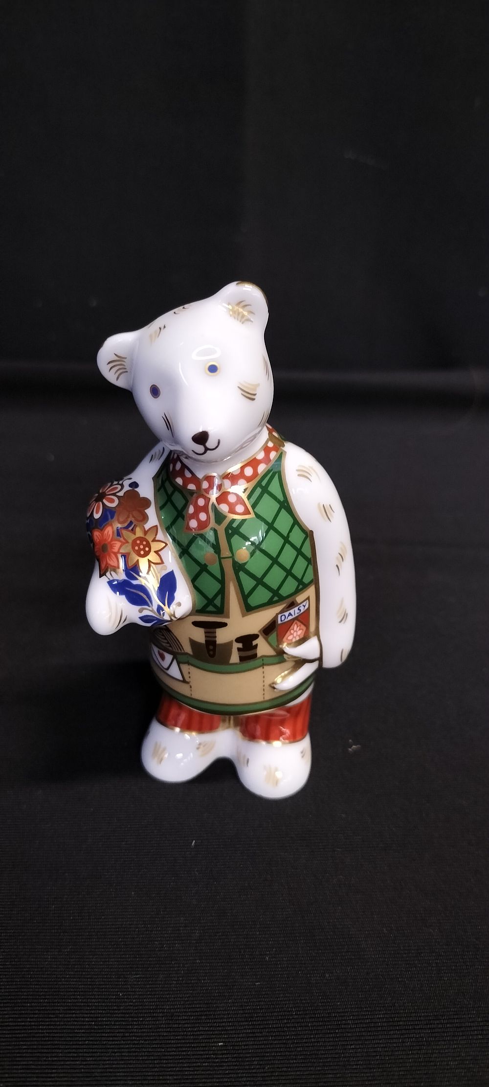 Lot 282: Royal Crown Derby Imari Teddy Bear Gardner with...