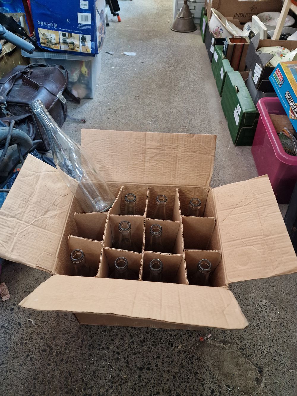 Lot 156: 10 Empty Glass Bottles for Wine Making COLLECTION ONLY