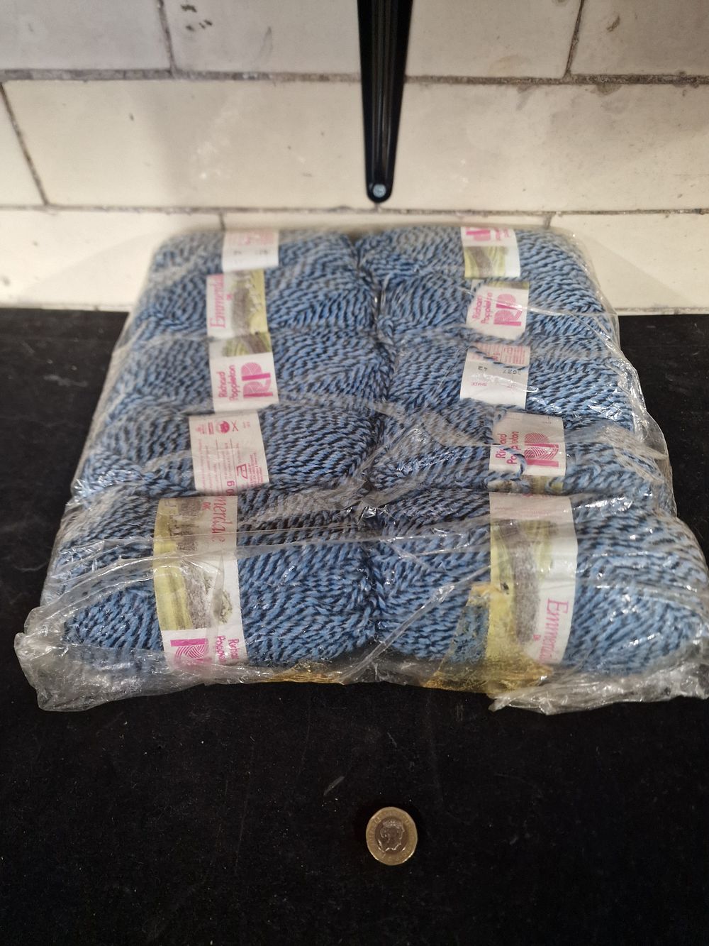 Lot 181: Acrylic Nylon Wool Blue and Black
