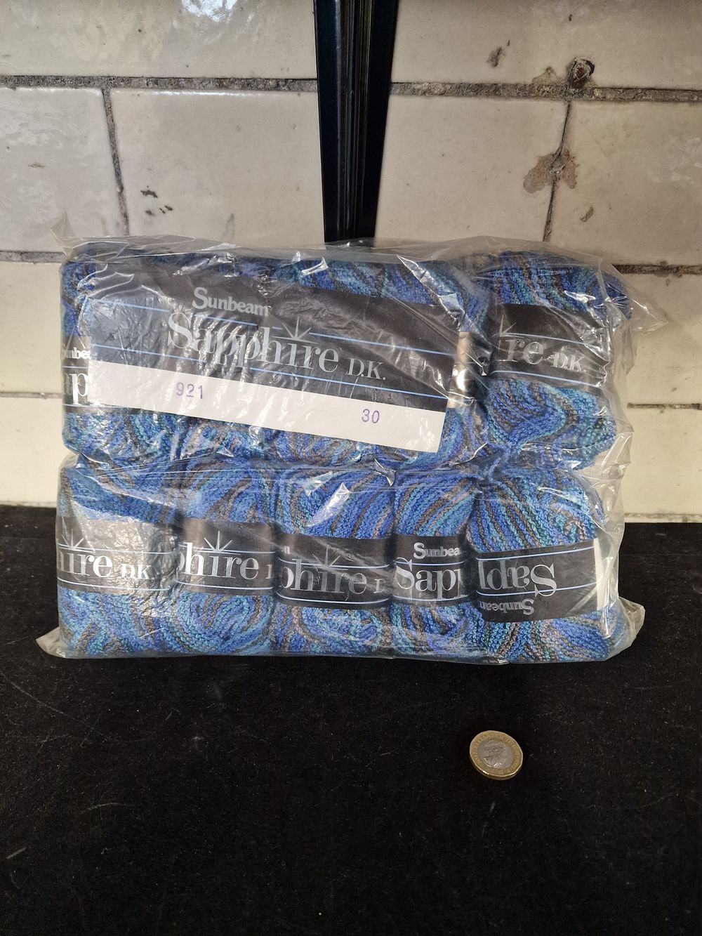 Lot 185: Sunbeam Sapphire Acrylic Wool Mixed Blues