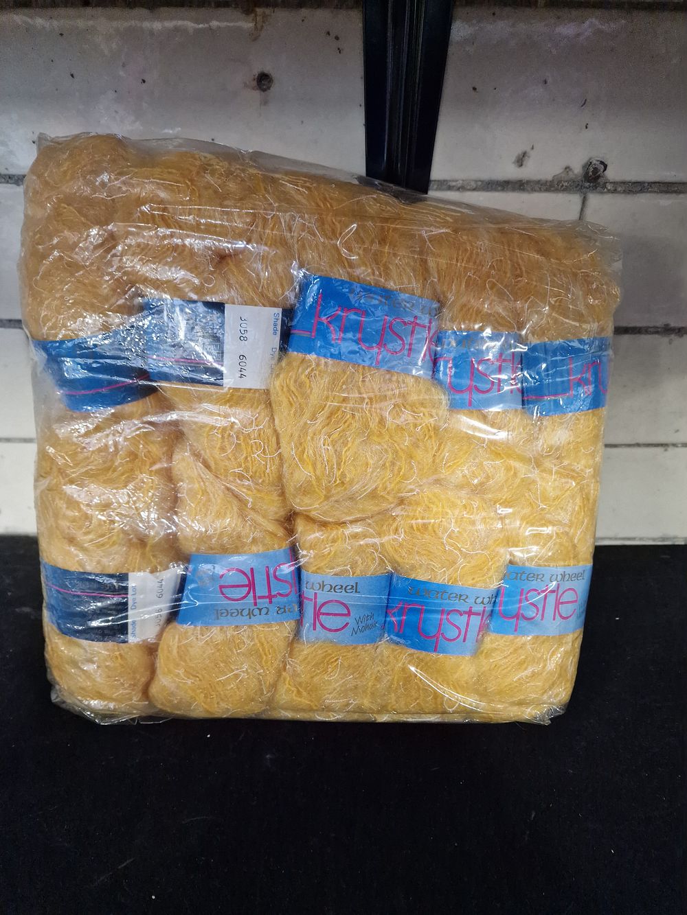 Lot 196: Water Wheel Krystle With Mohair Acrylic Nylon Wool Color Daffodil