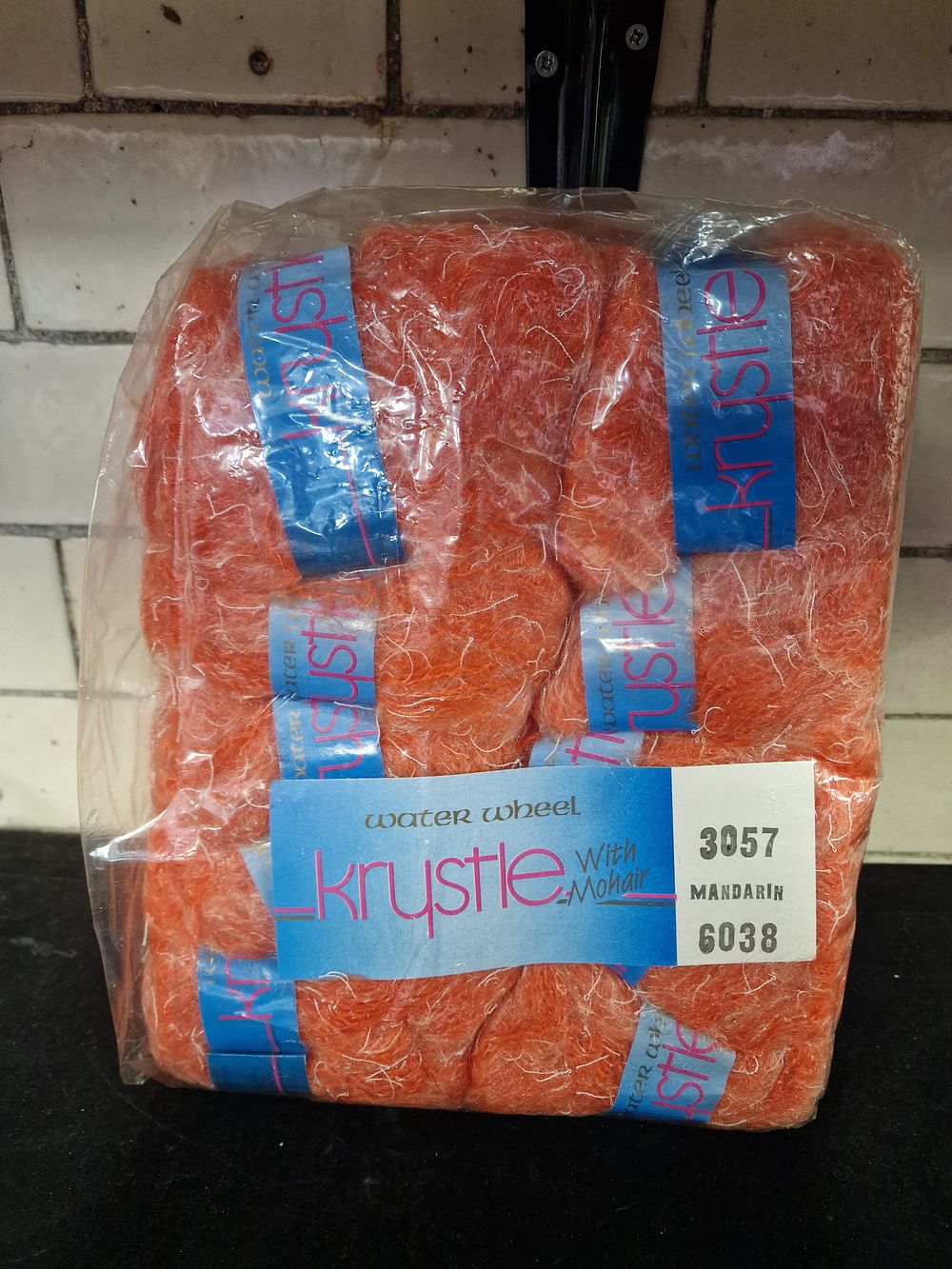 Lot 198: Water Wheel Krystle With Mohair Acrylic Nylon Wool Colour Mandarin