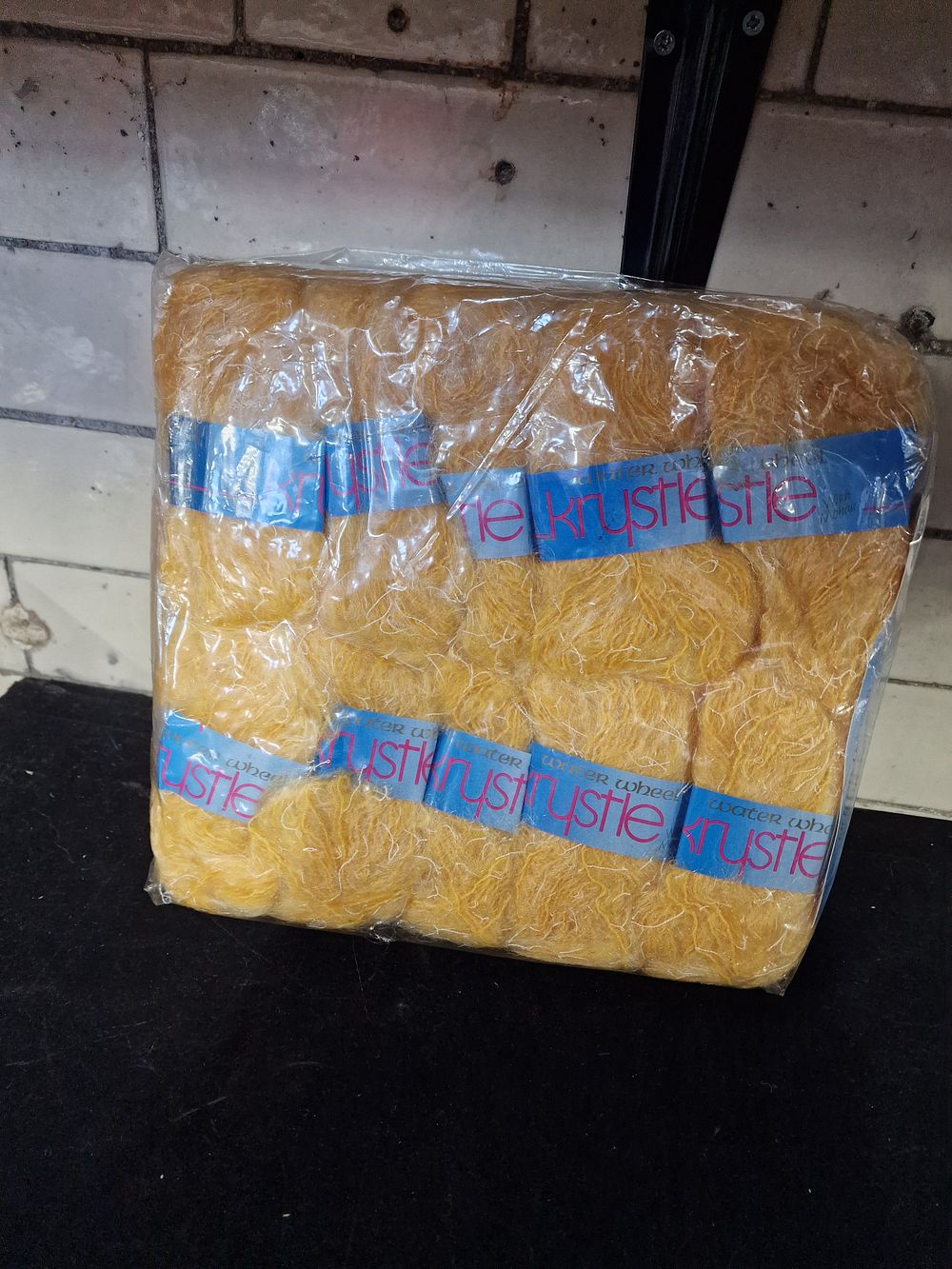 Lot 203: Water Wheel Krystle With Mohair Acrylic Nylon Wool Colour Daffodil