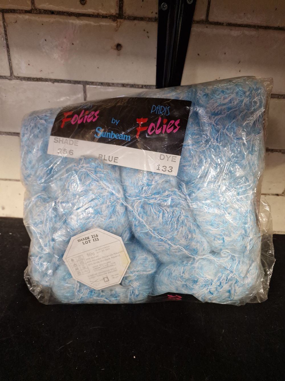 Lot 214: Sunbeam Paris Folies Acrylic Polyester Mohair Wool Colour Blue