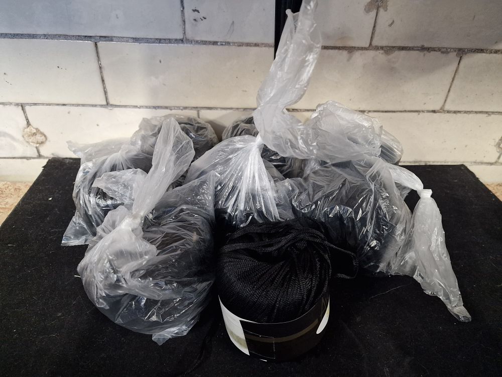Lot 223: x8 50g Spools of Black Yarn