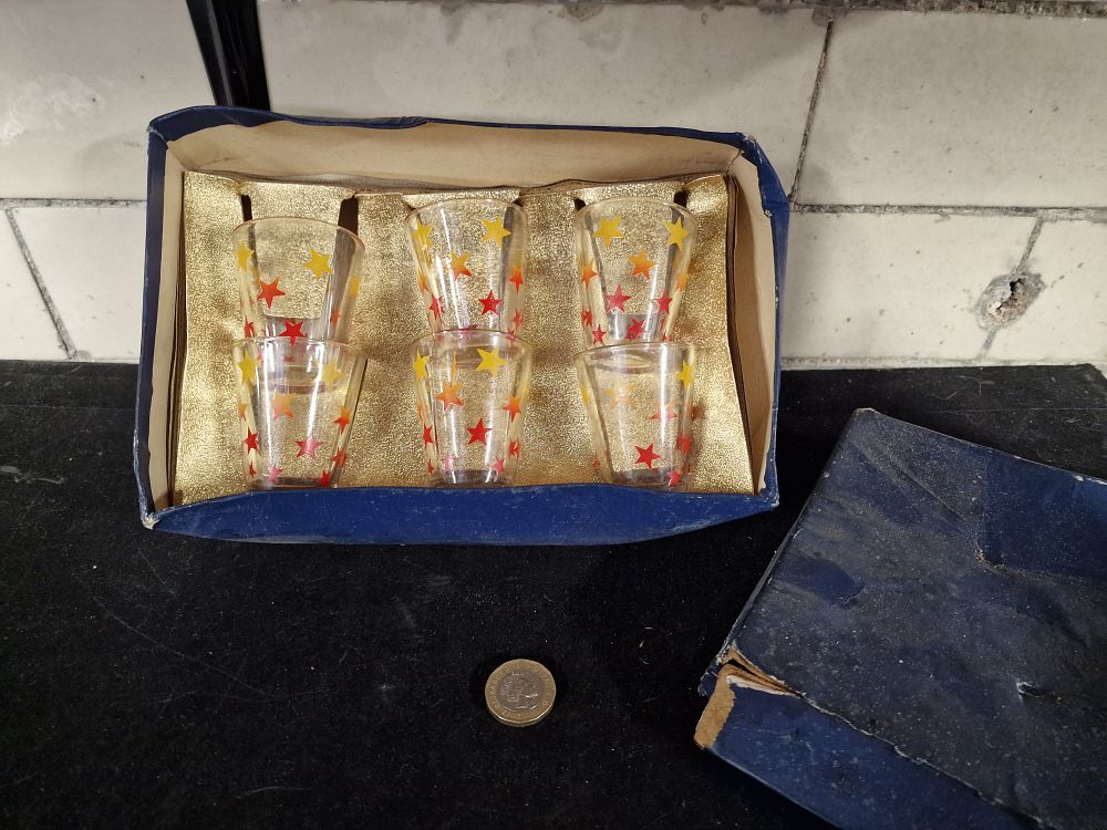 Lot 240: Six Glass Shot Glasses