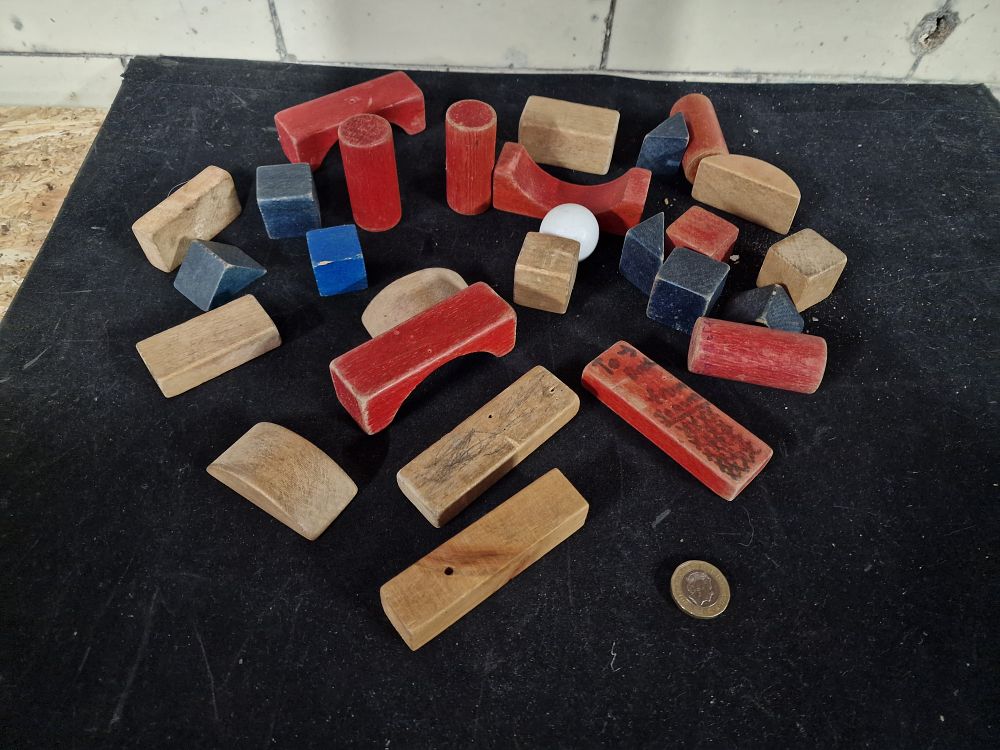 Lot 242: Vintage Wooden Toy Blocks