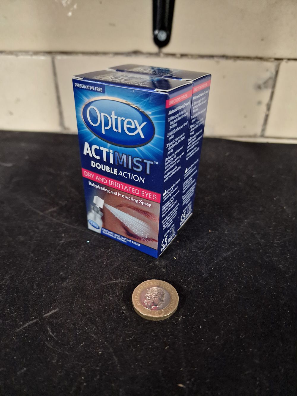 Lot 261: Two Optrex Actimist Double Action Dry & Irritated Eyes 10ml Rehydrating and Protecting Spray RRP £11.75 Each