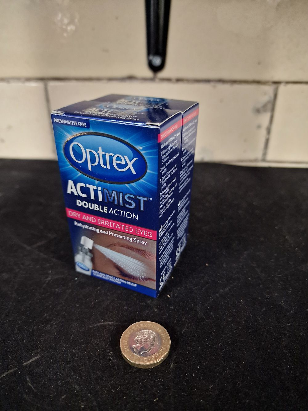 Lot 262: Two Optrex Actimist Double Action Dry & Irritated Eyes 10ml Rehydrating and Protecting Spray RRP £11.75 Each