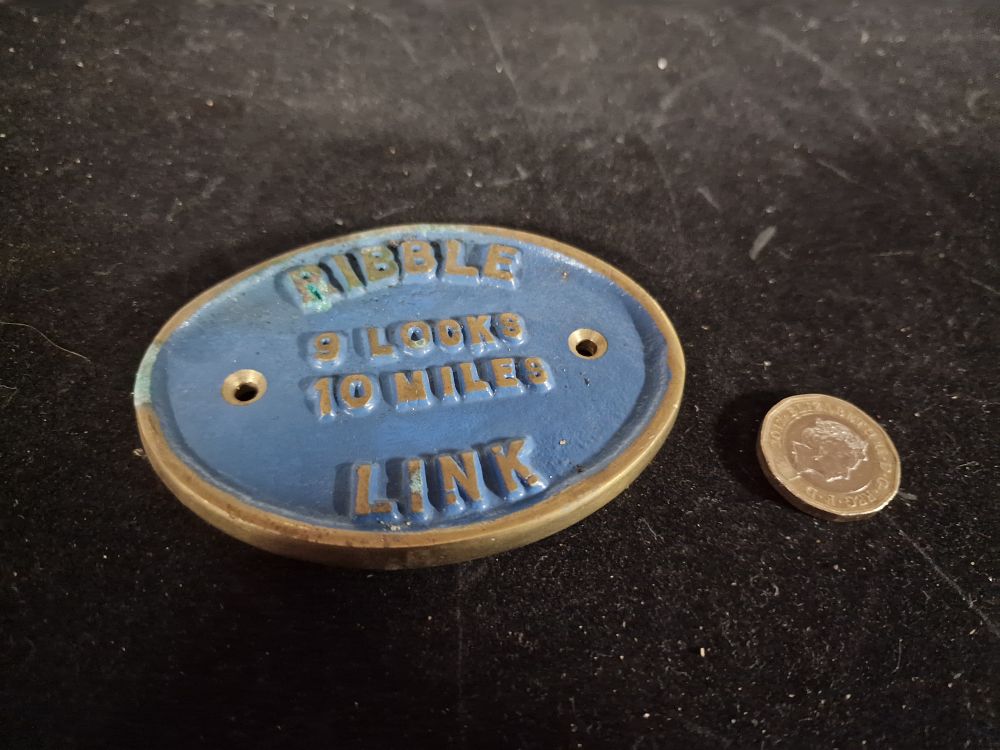 Lot 287: Brass Ribble Link Plaque