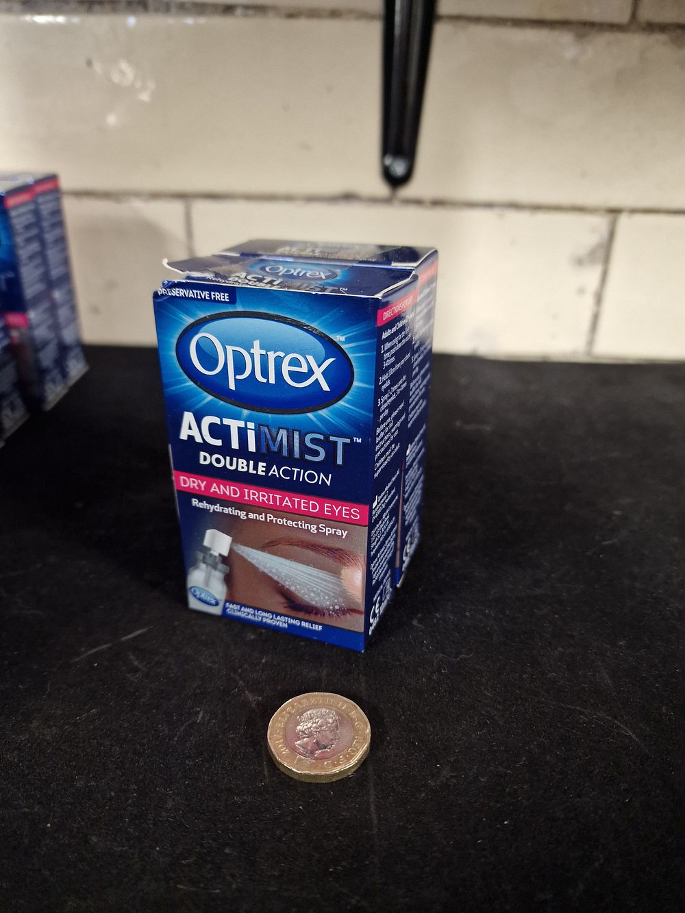 Lot 306: Two Optrex Actimist Double Action Dry & Irritated Eyes 10ml Rehydrating and Protecting Spray RRP £11.75 Each