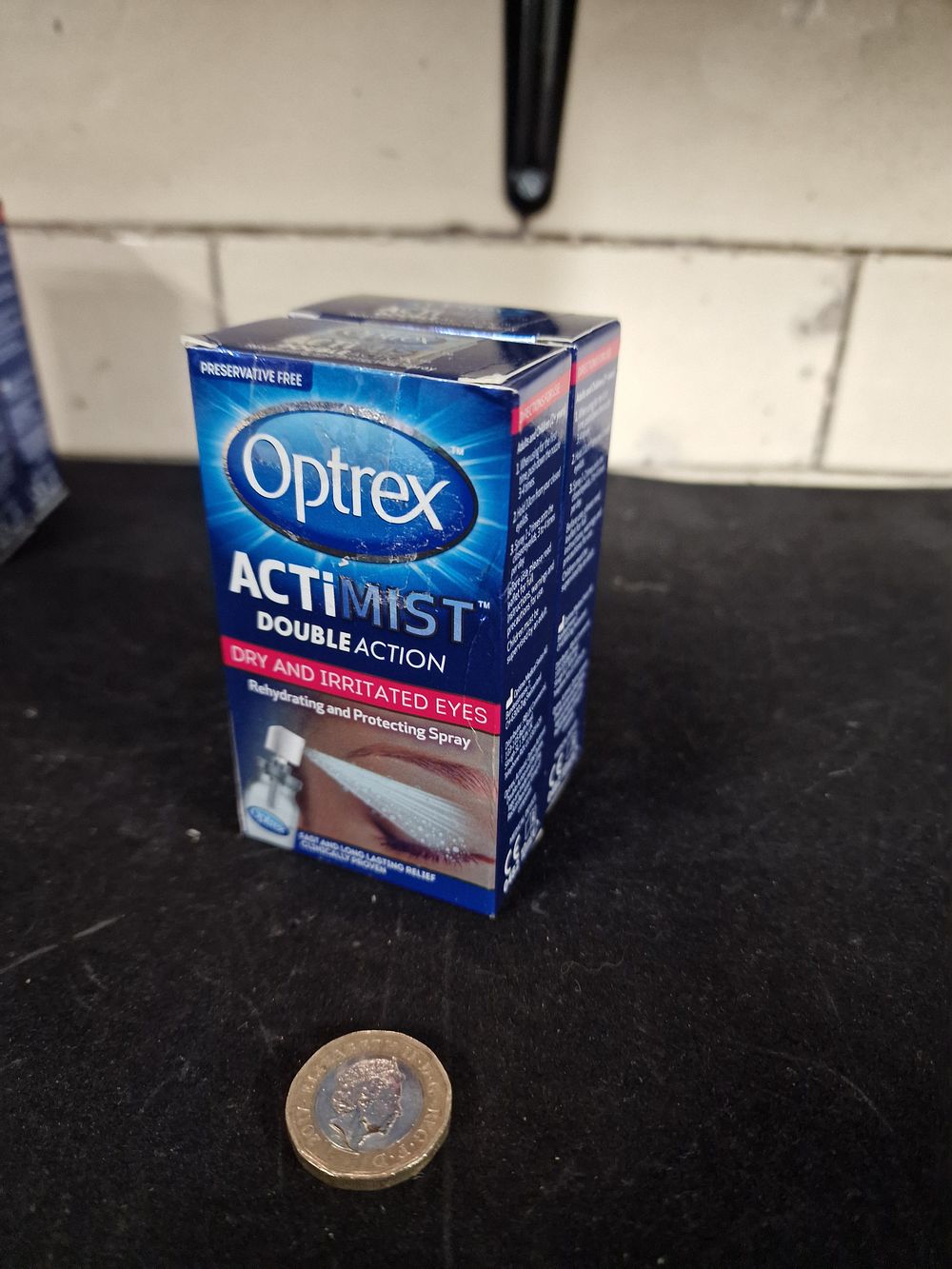 Lot 310: Two Optrex Actimist Double Action Dry & Irritated Eyes 10ml Rehydrating and Protecting Spray RRP £11.75 Each