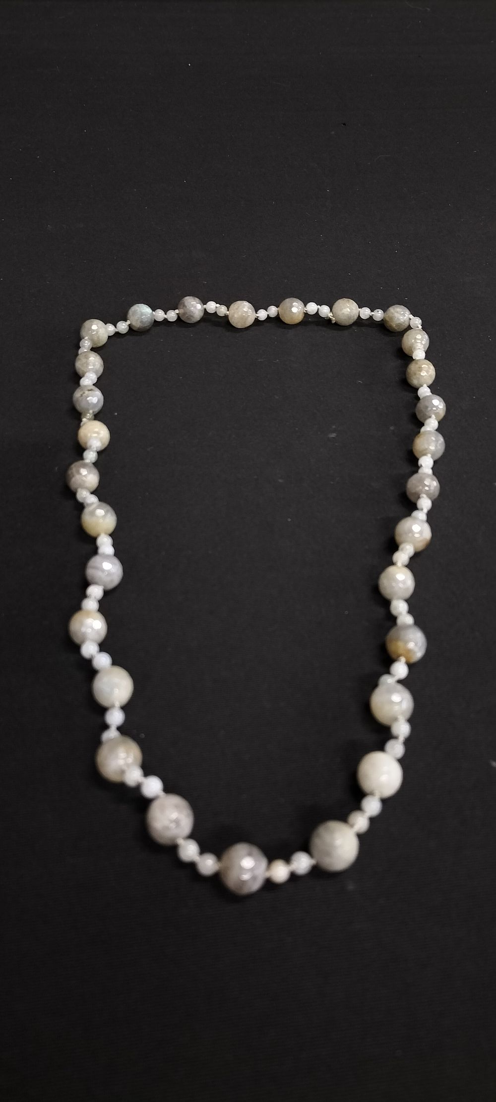 Lot 170: Rainbow moonstone faceted necklace