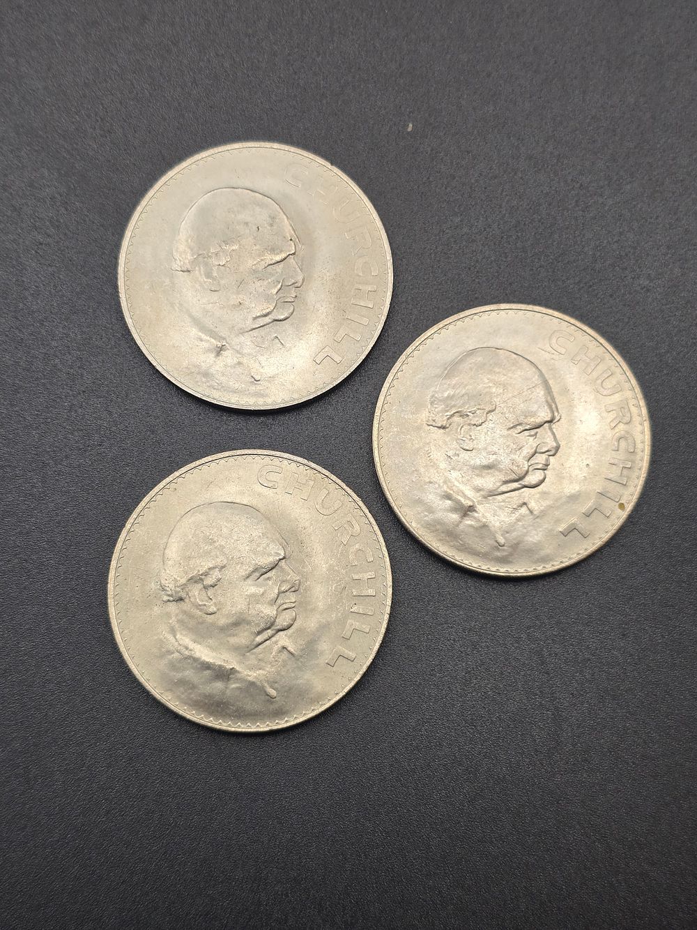 Lot 200: Three 1965 Churhill coins