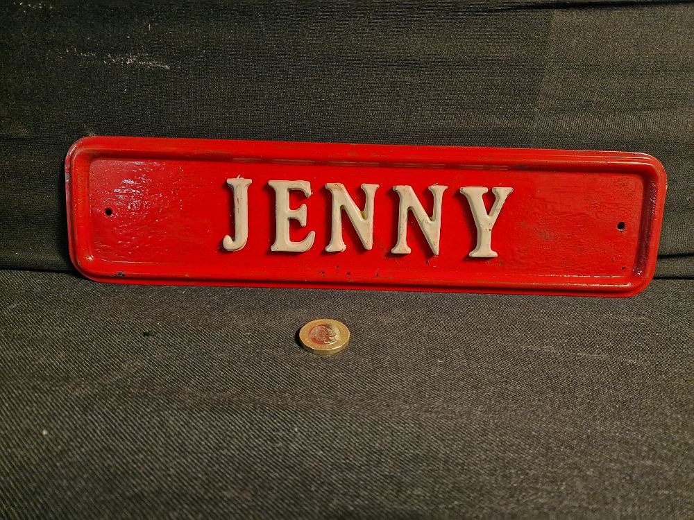 Lot 190: Jenny Name Plate