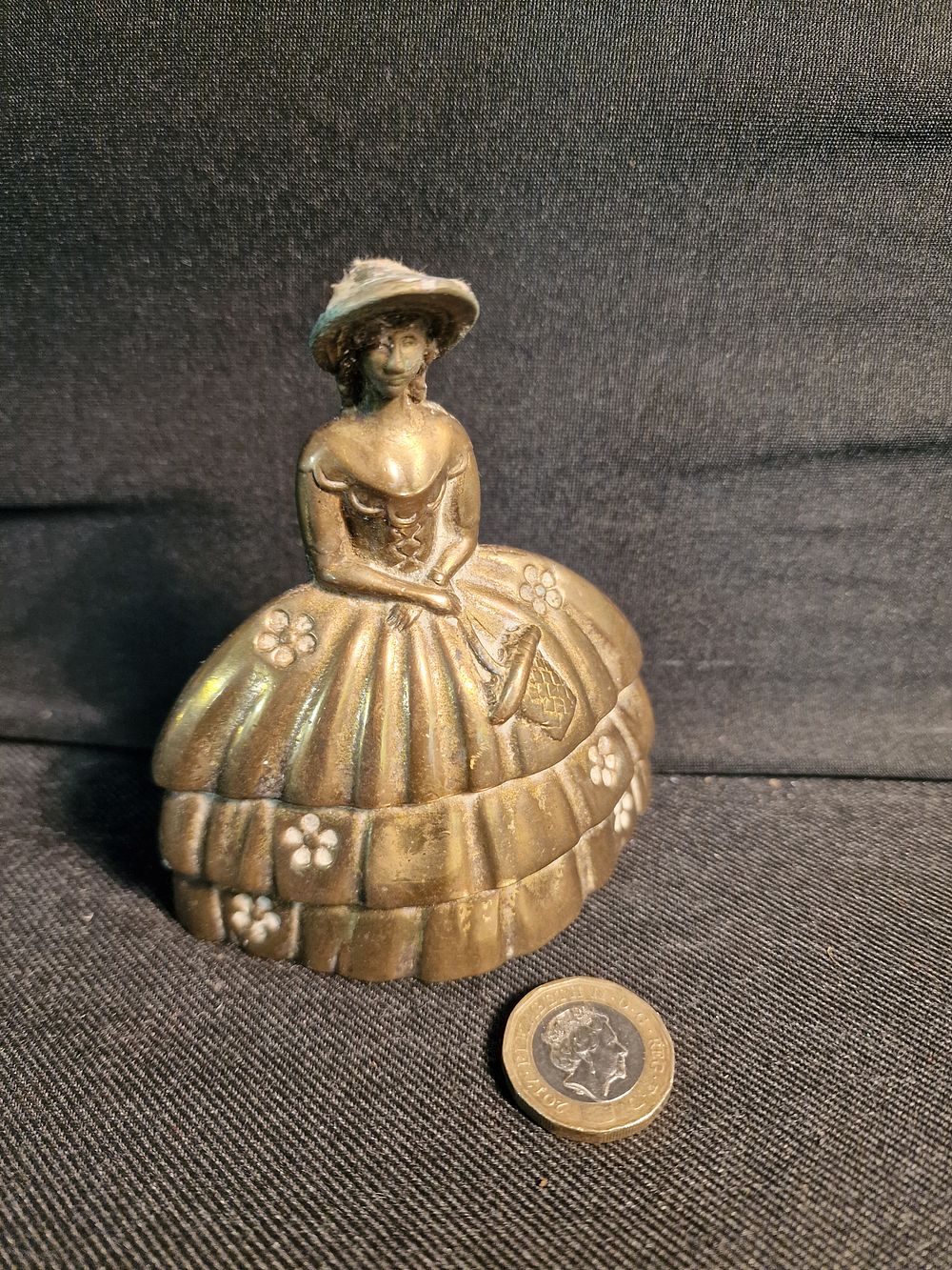Lot 228: Vintage Brass Lady Figurine