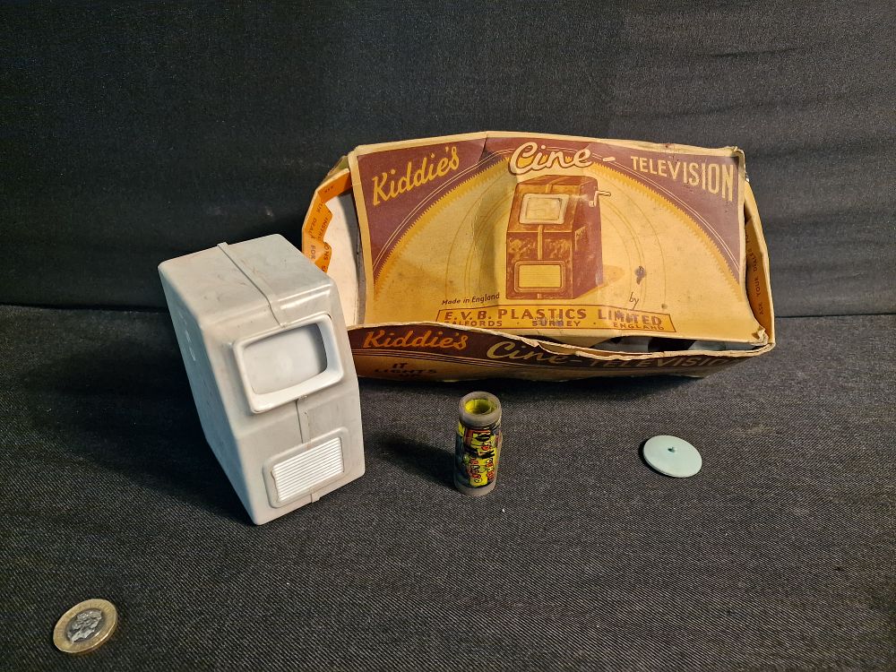 Lot 229: Vintage Kiddies Cine Television by EVB Plastics Ltd a/f