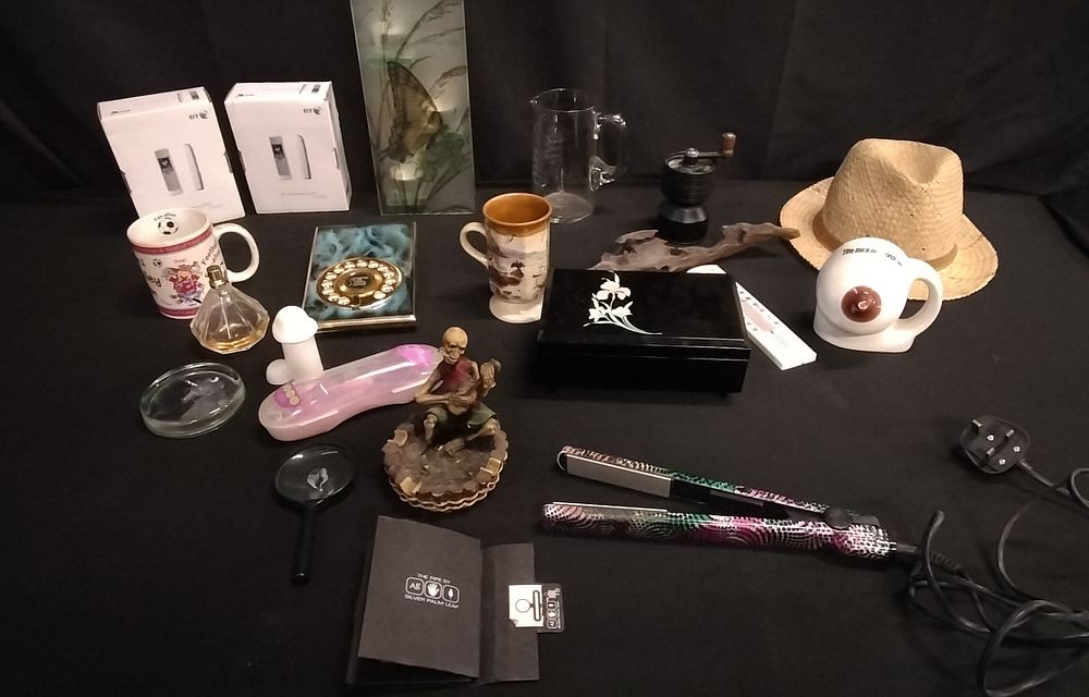 Lot 291: Various items including Remington hair straighteners (tested for...