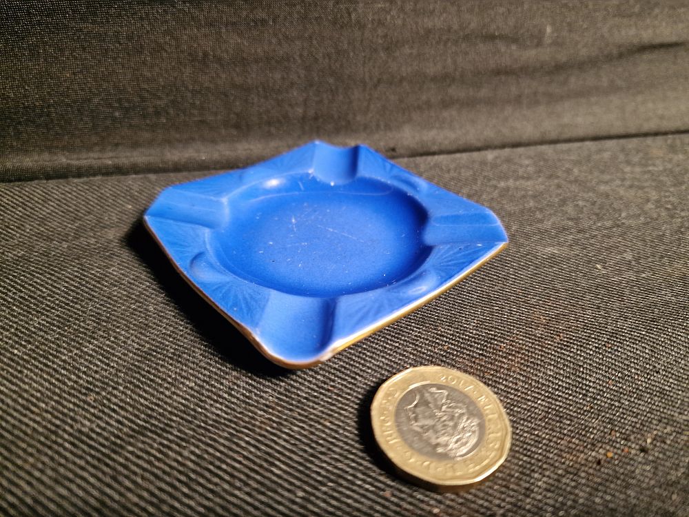 Lot 244: Vintage Royal Worcester Blue Ashtray
