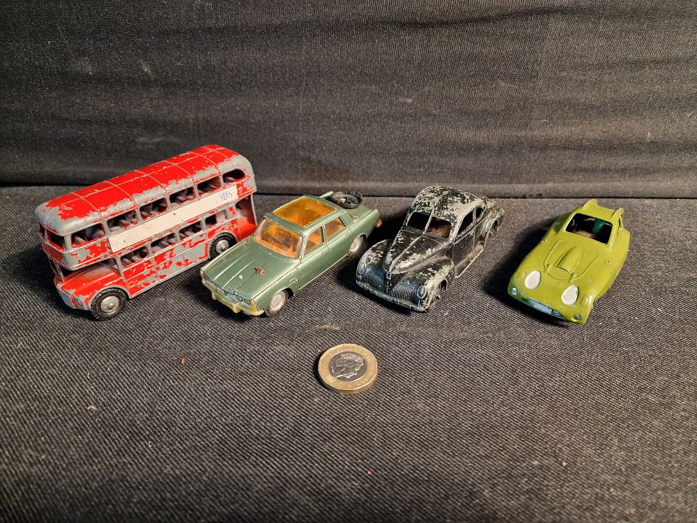 Lot 371: Selection of Vintage Toy Vehicles inc Dinky, Corgi and Lonestar